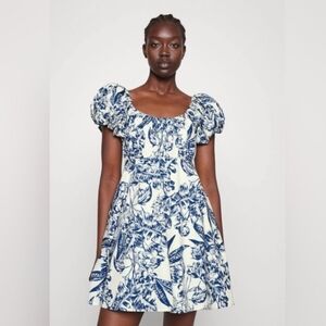 Abercrombie & Fitch Women’s Ruched Puff Sleeve Mini Dress